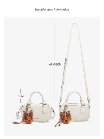 FOXER White Cowhide Leather Women's Shoulder Bag