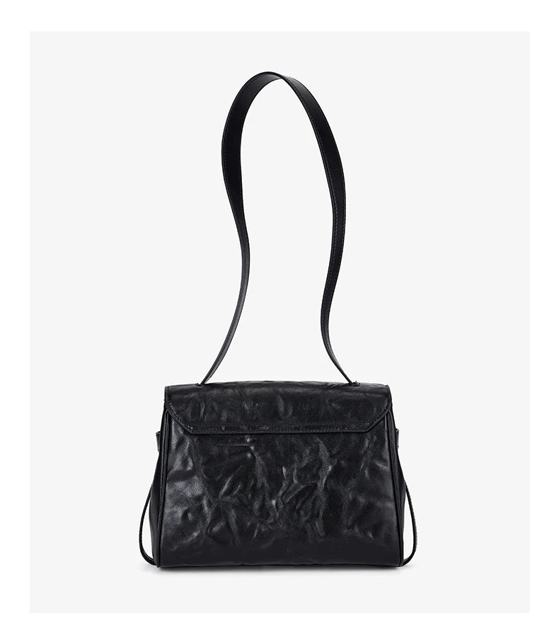 FOXER Vintage Wrinkle Genuine Leather Tote Bag