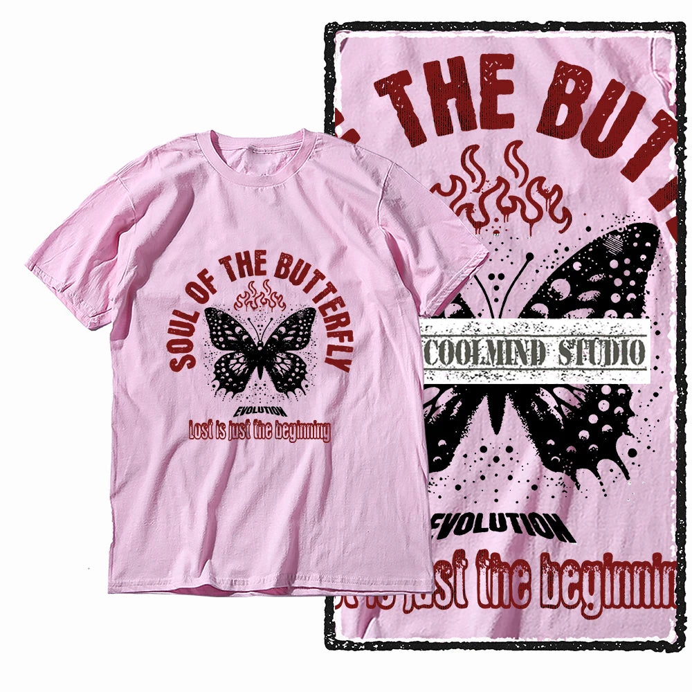 COOLMIND X0122 Free as a Butterfly Cotton Tee