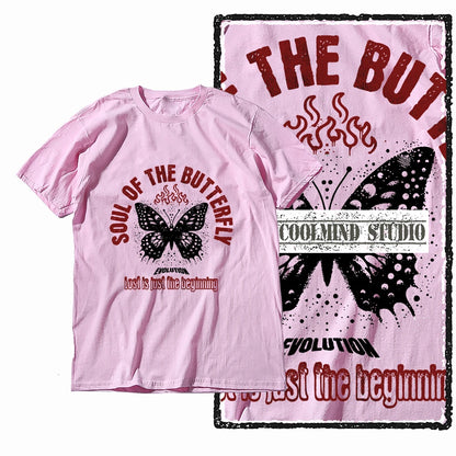 COOLMIND X0122 Free as a Butterfly Cotton Tee