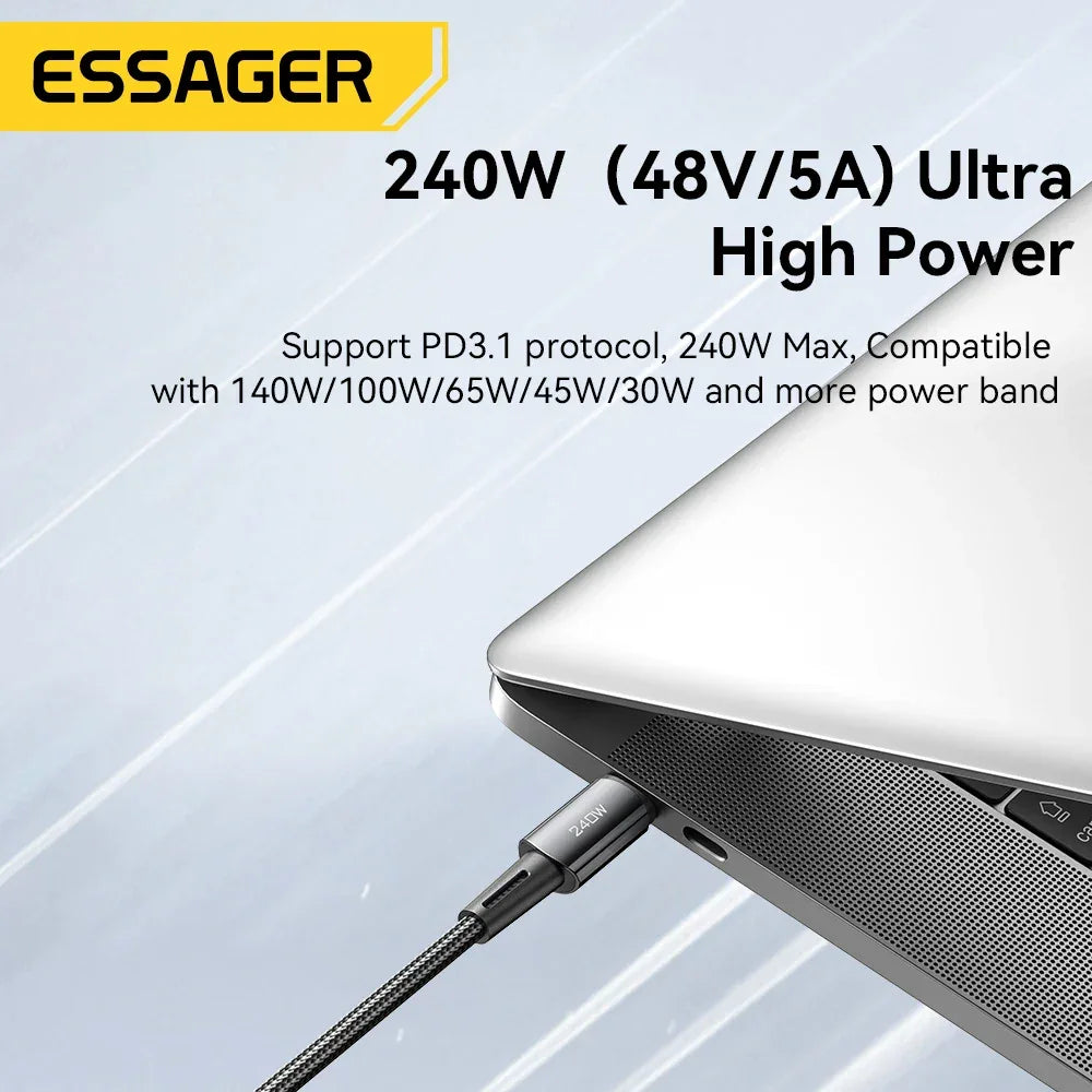 Essager 240W Super Fast Charge Type-C Cable - ShopHub