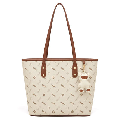 FOXER PU Leather Women Shoulder Bag Casual Female Handbag Large Capacity Tote Bag for Daily & Commute