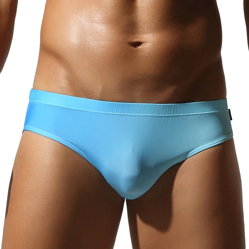 SEOBEAN Men's Trendy Triangle Underpants Sexy Tight Cartoon Style Gradient U Convex Pouch Tight Fit Pants