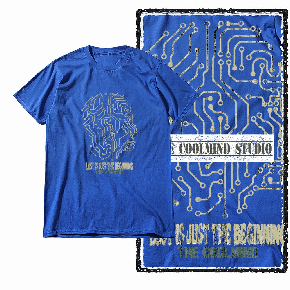 COOLMIND Unisex Circuit Mindset Graphic Cotton T-Shirt | Streetwear