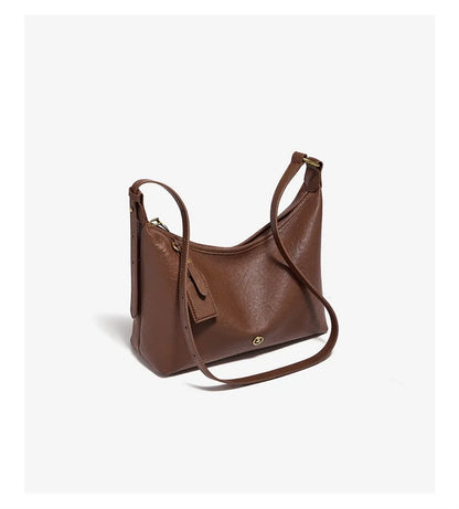 FOXER Genuine Leather Hobo Bag Lady Vintage Commuter Shoulder Bag Large Capacity Soft Leather Women Underarm Bag For Daily
