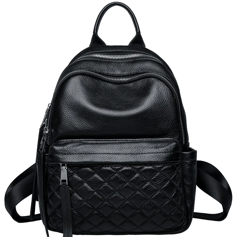 ZOOLER Full Skin 100%Genuine Leather Backpack Black Women's New Fashion Large Travel Bag Designer Business Need #SC1518