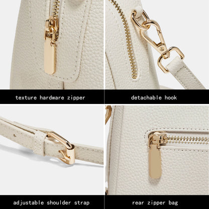 FOXER Elegant Women's Handbag In Genuine White Leather