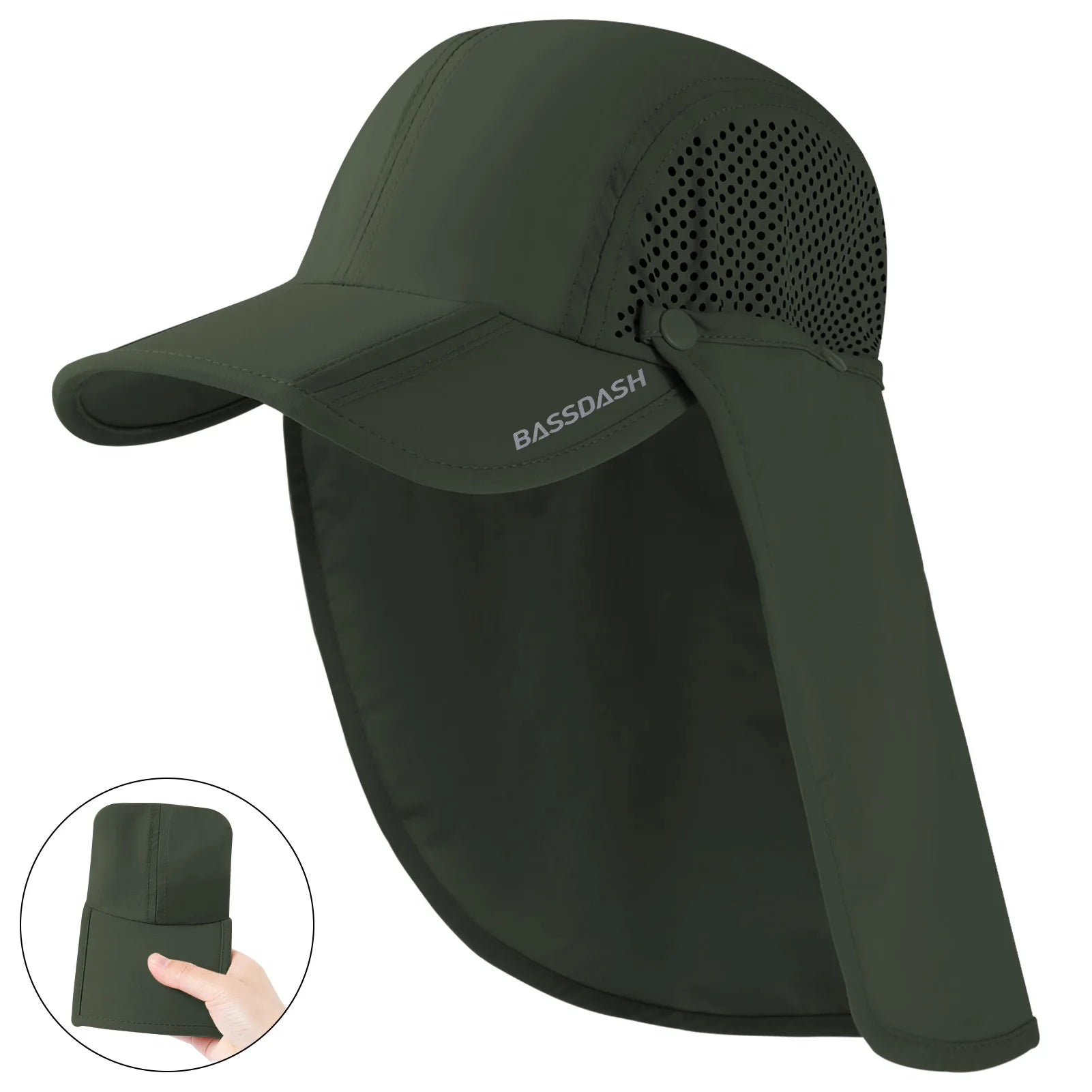 BASSDASH UPF 50+ Foldable Fishing Hat