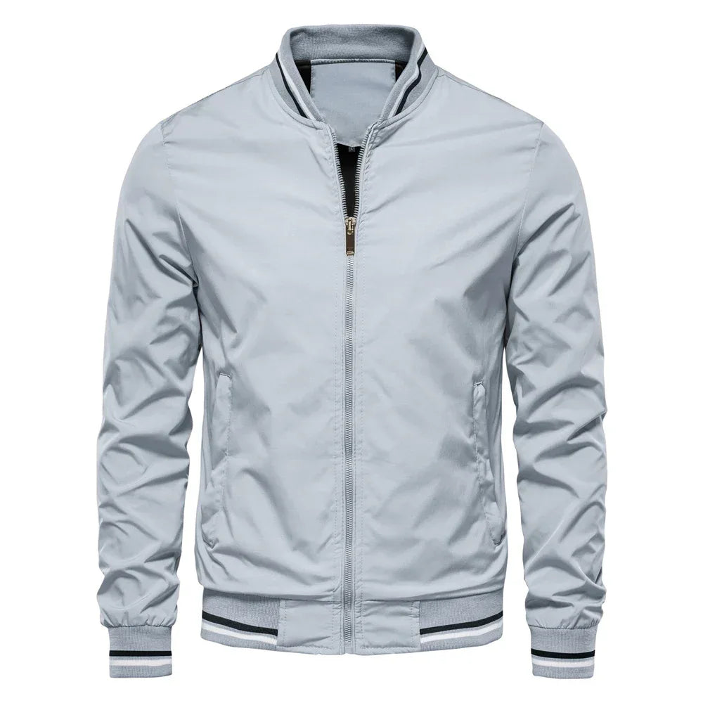 AIOPESON Solid Colour Bomber Jackets - ShopHub