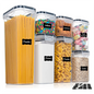7-Piece BPA Free Kitchen Storage Containers Set with Airtight Lids