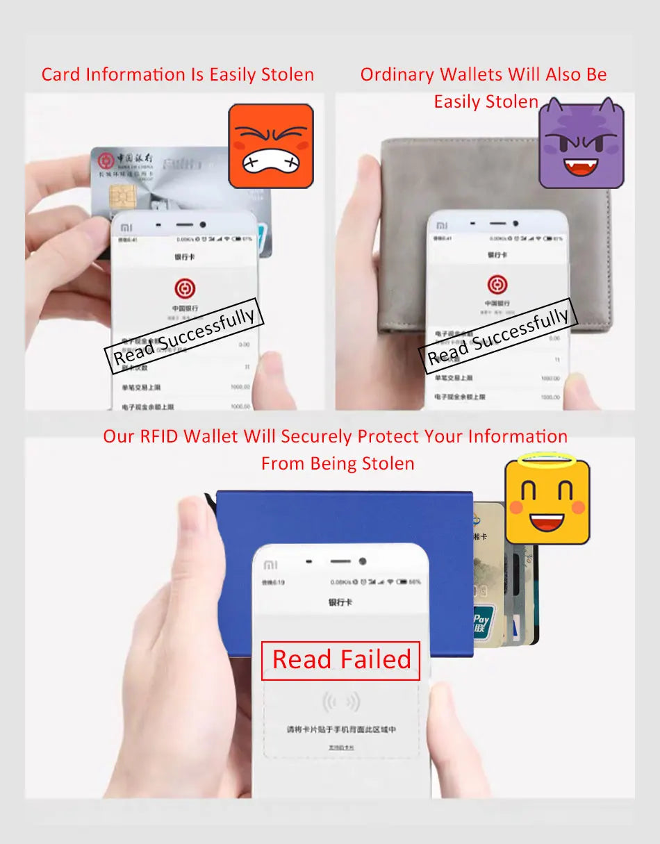 Slim Metal RFID Wallets