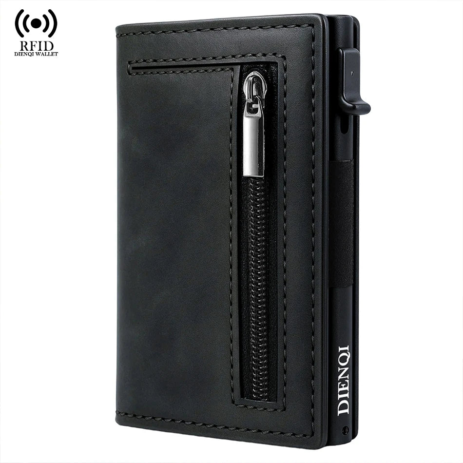 Pop Up Business Card Holder Holder Men's Wallet Magnetic Rfid Slim Thin Wallets Bank Credit Cardholder Case Tarjetero Metalico