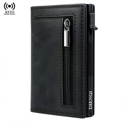Pop Up Business Card Holder Holder Men's Wallet Magnetic Rfid Slim Thin Wallets Bank Credit Cardholder Case Tarjetero Metalico