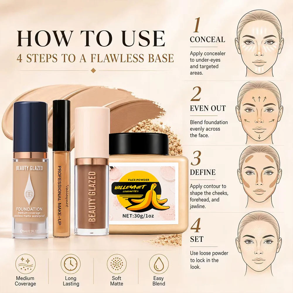 4pcs Face Makeup Set