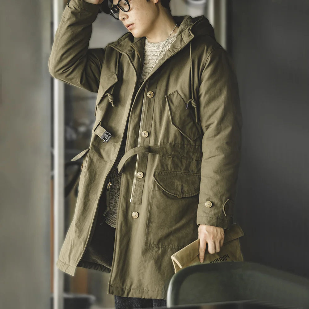 MADEN M47 Hooded Cotton Parka | Army Green