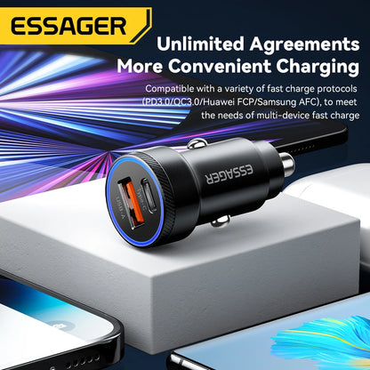 Essager 54W Dual-Port Car Charger – Fast Charge Your Devices on the Go