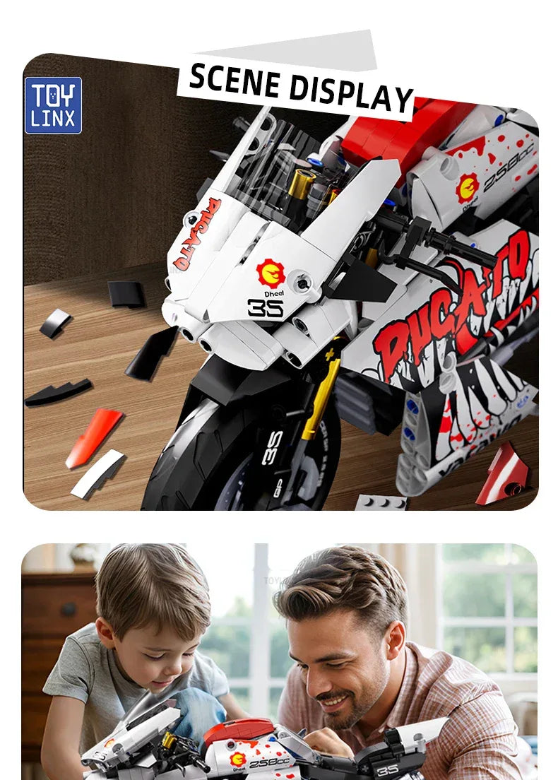 TOYLINX 883PCS Motorbike Building Model! - ShopHub