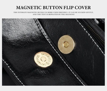 High Quality Women Split Leather Handbag Fashion Workplace Big Capacity Tote Bag Commuter Crossbody Shoulder Bags Mother's Gift