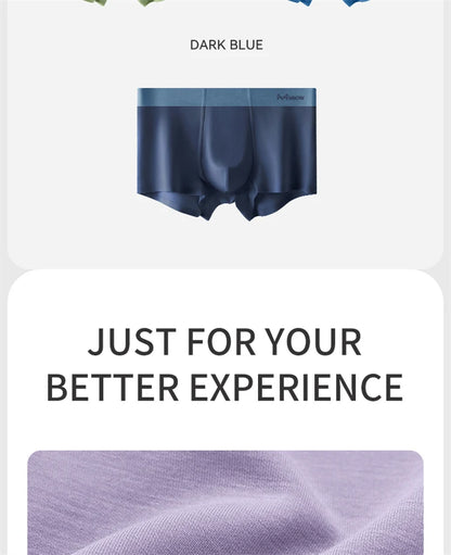 MiiOW Modal Men's Boxer Briefs 3pcs Silky 50S Antibacterial Underwear