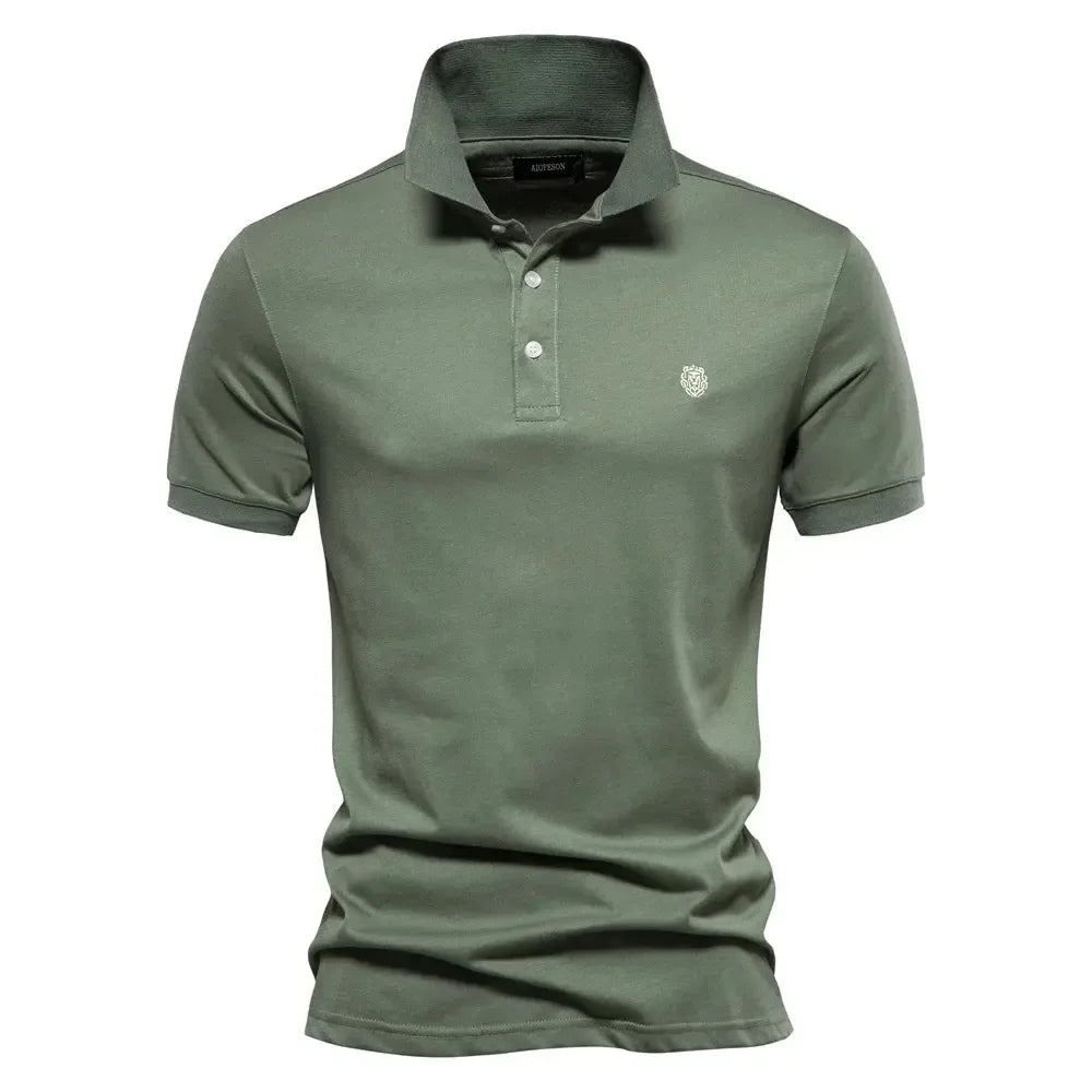 AIOPESON's 100% Cotton Embroidery Polo Shirts - ShopHub