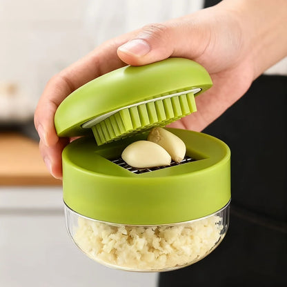 Manual Garlic Press Crusher - 1Pc Mincer Ginger Squeezer Kitchen Accessory for Home Cooking, Camping, and BBQ
