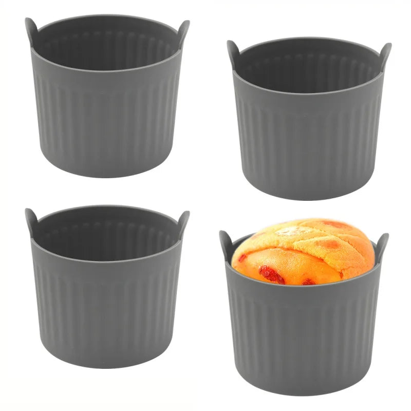 2/4Pcs Silicone Air Fryer Baking Molds