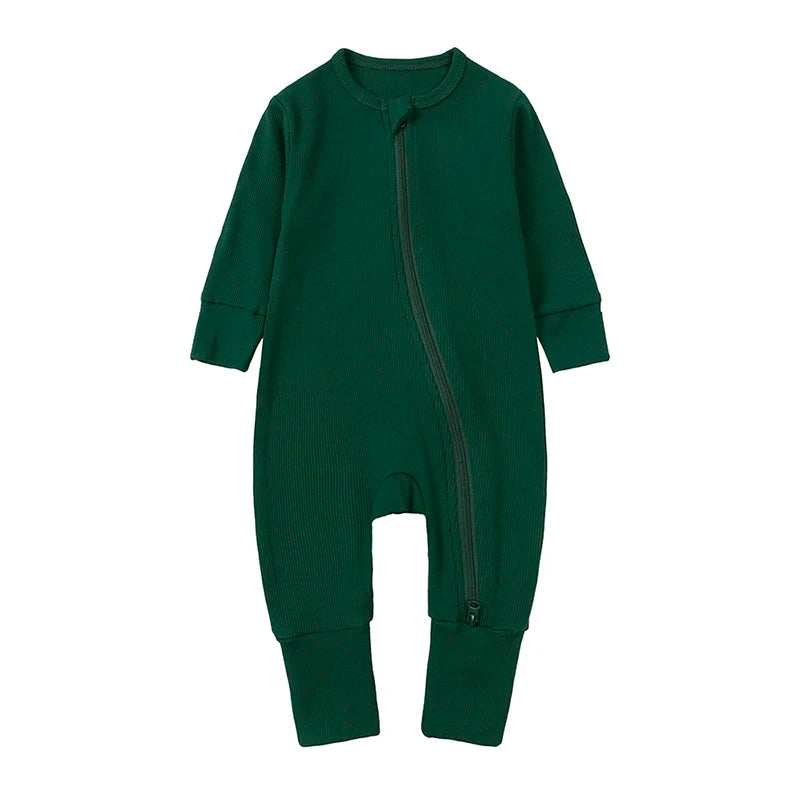 Kids Tales Little Cloud Ribbed Long-Sleeve Baby Romper