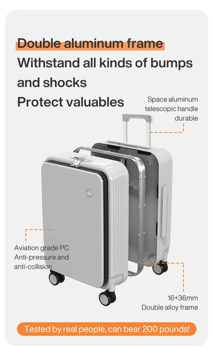 Mixi Aluminum Frame Rolling Luggage