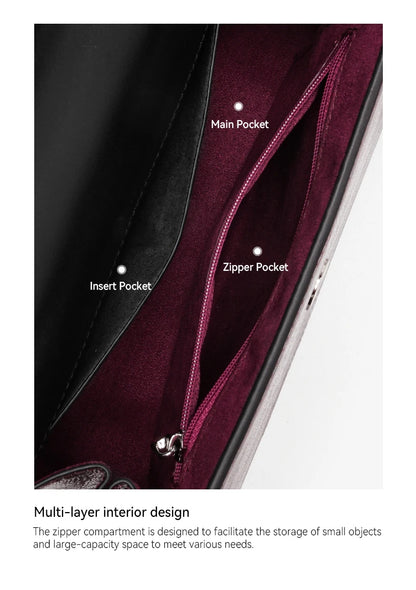BAFELLI Floral Leather Business Doctor Bag in Pine Forest