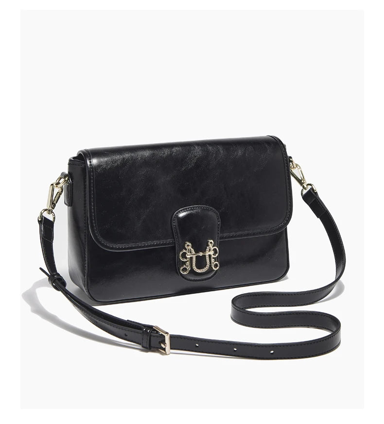 FOXER Split Cowhide Leather Crossbody Bag
