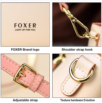 FOXER Split Leather Women's Shoulder Bag