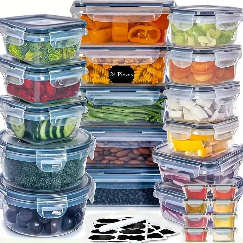 24-Piece Food Storage Containers Set