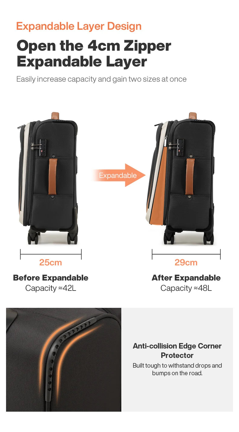 Mixi Compact 20-inch Carry-on Suitcase