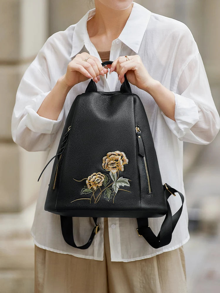 ZOOLER Handmade Cow Leather Backpack