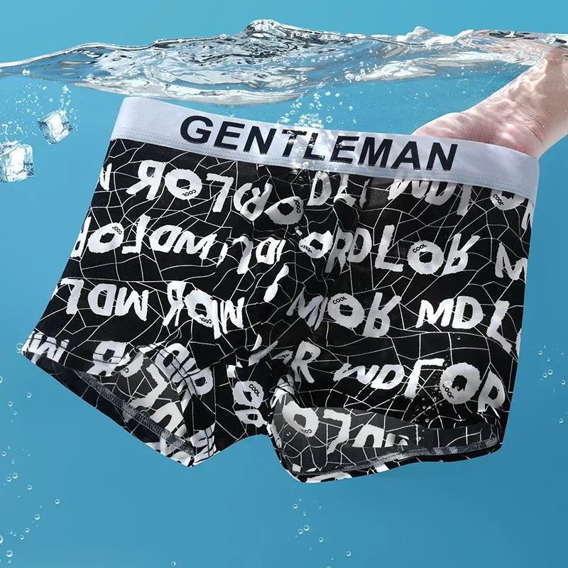Men's Ice Silk Boxer Shorts - ShopHub