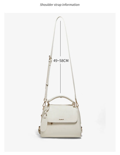 FOXER Elegant Women's Handbag In Genuine White Leather