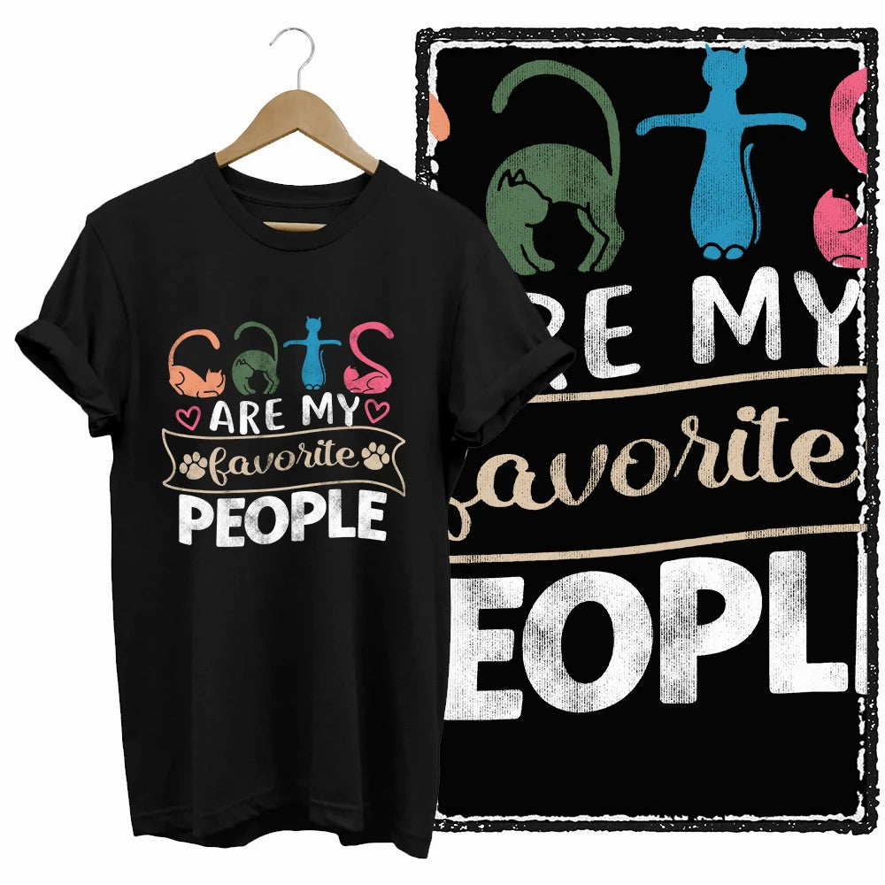 COOLMIND Cat Lover Graphic Cotton T-Shirt | Women's Relaxed Fit