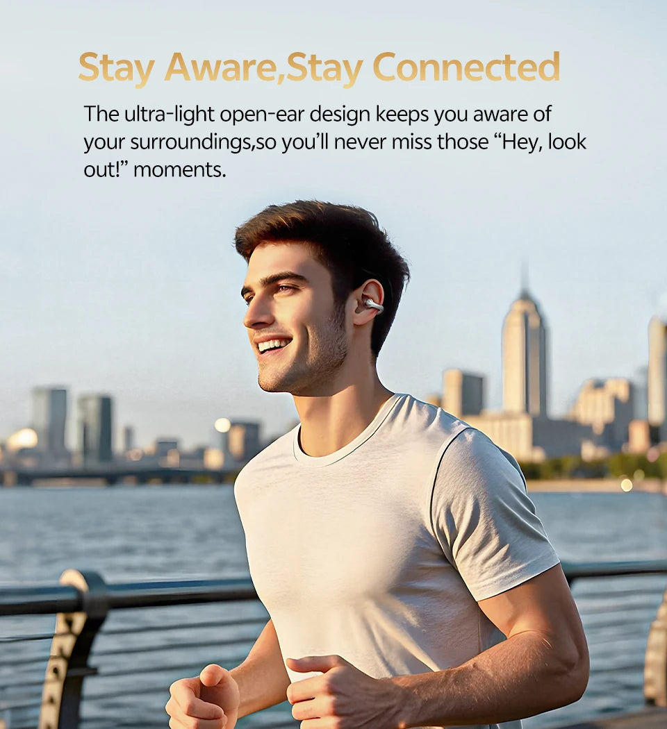 QCY C30S Open Ear Bluetooth Headphones with LDAC Wireless Technology and 40H Playtime - ShopHub