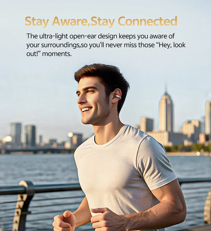 QCY C30S Open Ear Bluetooth Headphones with LDAC Wireless Technology and 40H Playtime - ShopHub
