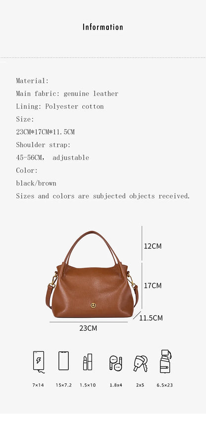 FOXER Genuine Leather Shoulder Bag