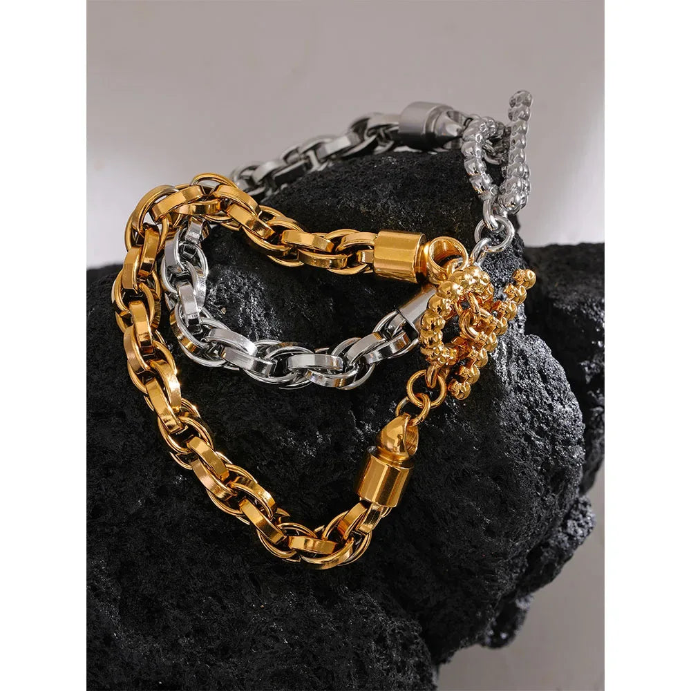Stainless Steel Thicker Link Chain Bracelet - ShopHub
