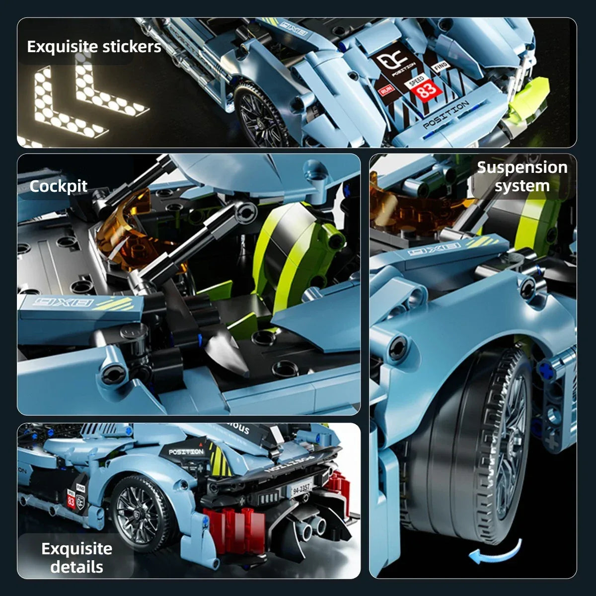 TOYLINX 1:14 Racing Car Building Blocks - ShopHub