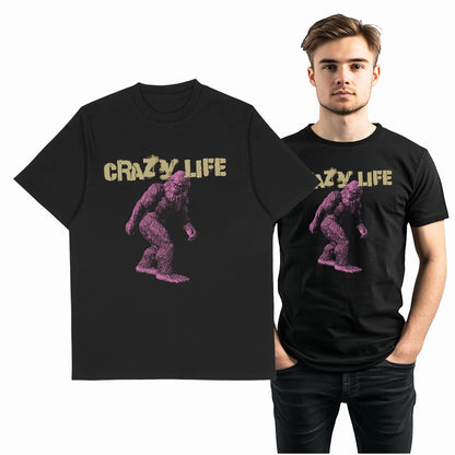 Coolmind Crazy Life Unisex Cotton Graphic Tee