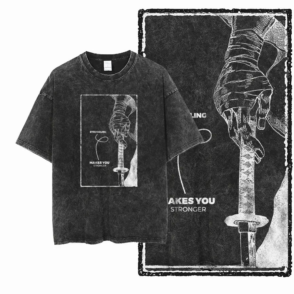 G57 Exclusive 100% Cotton Cool Creative Graphic Men T-shirt | Acid Washed Streetwear Big Size Vintage O-neck Men's Tee Tshirt