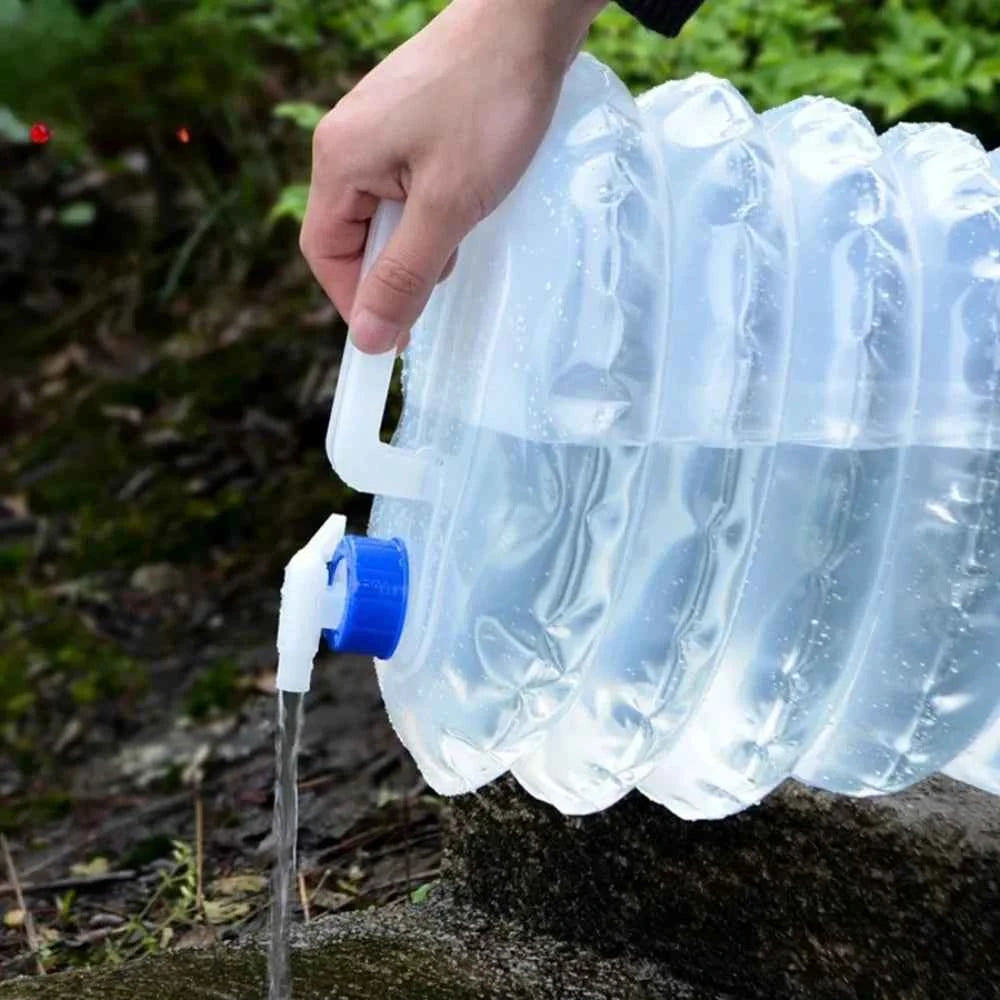 Portable Foldable Water Bag 5/10/15L, Kitchen Tools & Accessories, Collapsible Outdoor Container for Camping, Hiking, Picnic