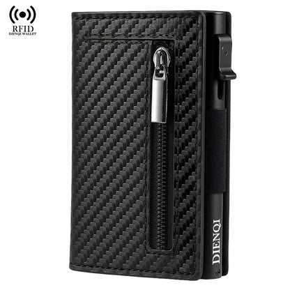 Pop Up Business Card Holder Holder Men's Wallet Magnetic Rfid Slim Thin Wallets Bank Credit Cardholder Case Tarjetero Metalico