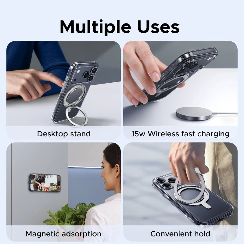 UGREEN for iPhone 17 Pro Max 360° Magnetic Stand Case Cover for iPhone 17pro for Magsafe Rotatable Magnet Kickstand Case