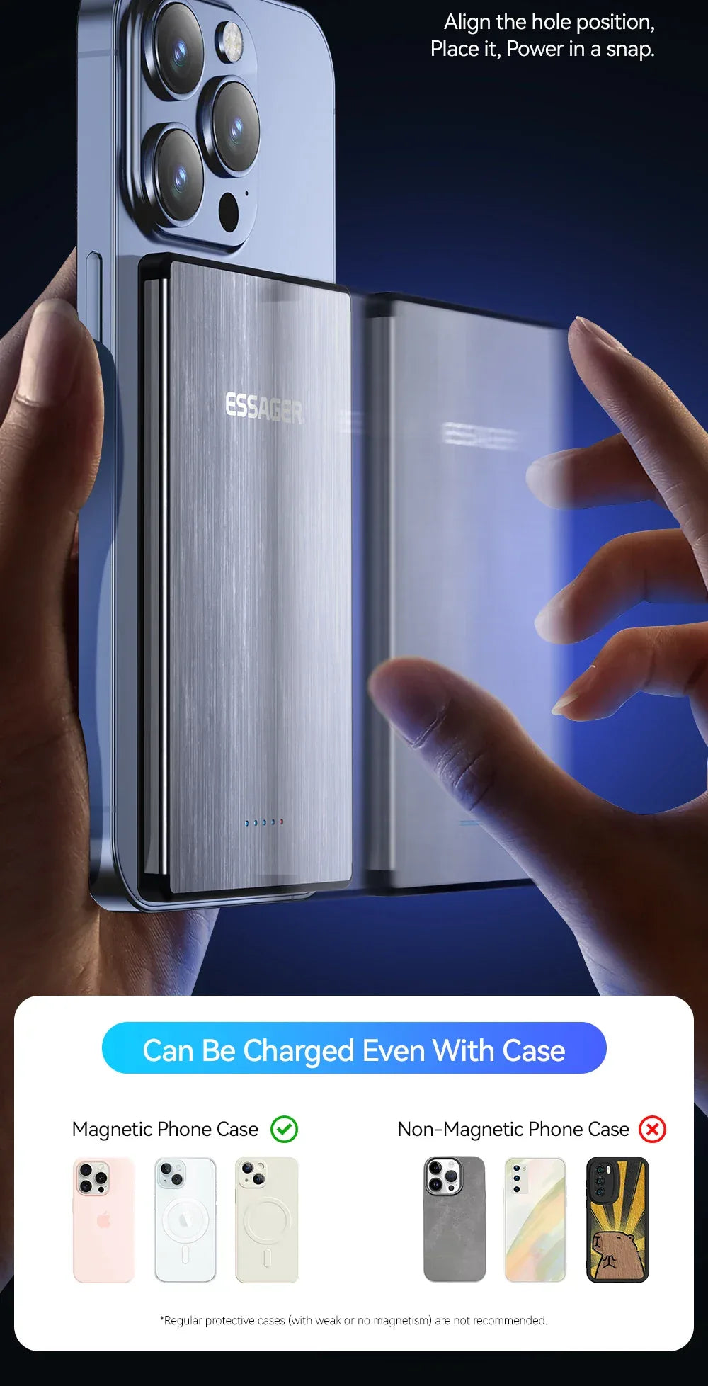 Essager PD 20W Magnetic Wireless Charging Bank - ShopHub