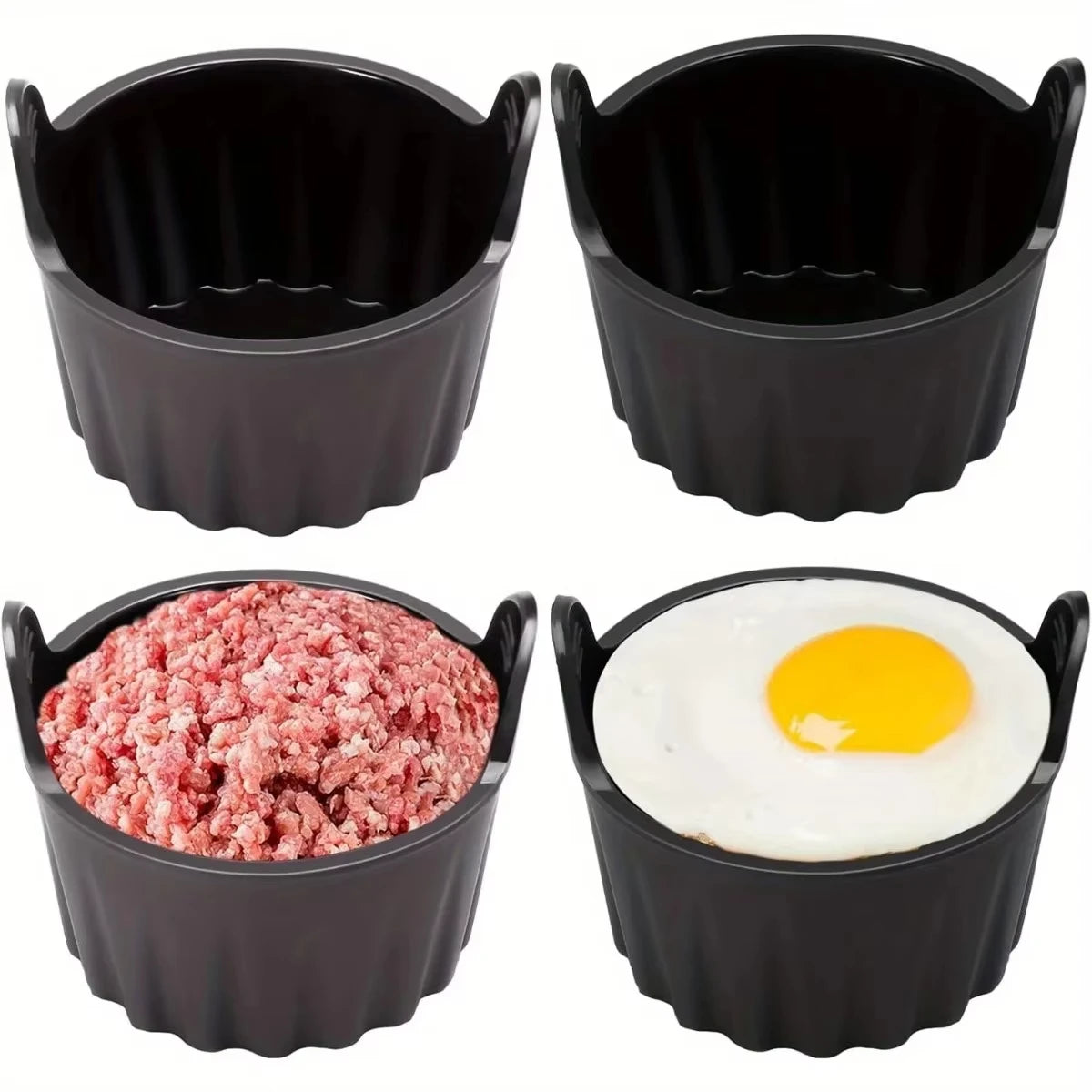 2/4Pcs Silicone Air Fryer Baking Molds