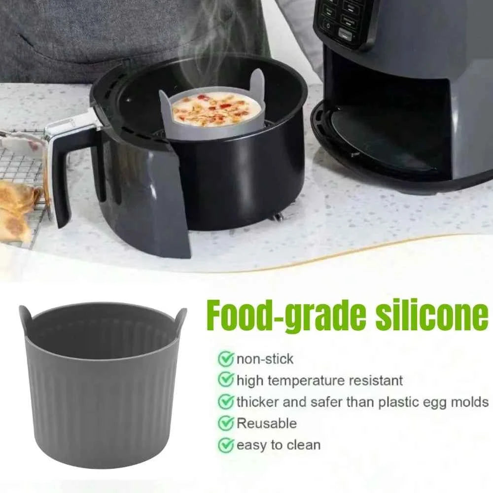 2/4Pcs Silicone Air Fryer Baking Molds Cupcake Cups Muffin Egg Poacher Kitchen Accessories Gadgets Tools Baking Home Moulds